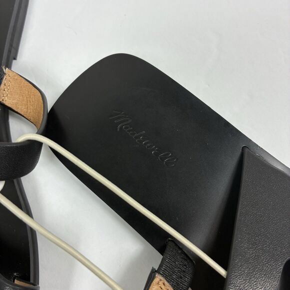 Madewell The Gabi Asymmetric-Strap Sandal Black Leather Size 7 New - Picture 6 of 7